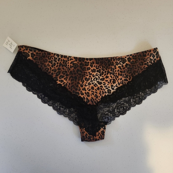 INC Leopard Animal Print Black Lace Cheeky Panties Underwear Lingerie XXL New - Picture 2 of 3